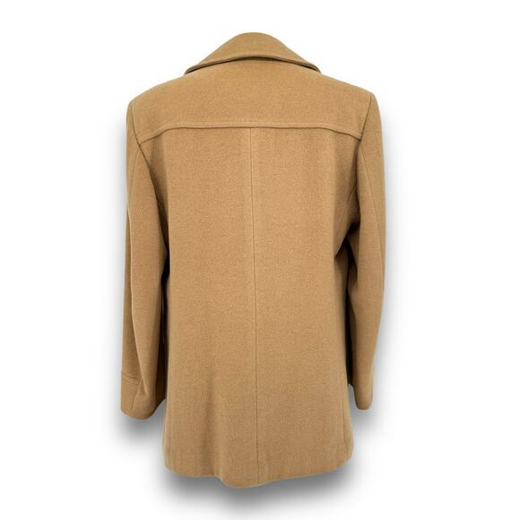 Vintage Aquascutum London Double Breasted Wool Pea Coat Flannel Lining Men's 42R - Picture 3 of 8